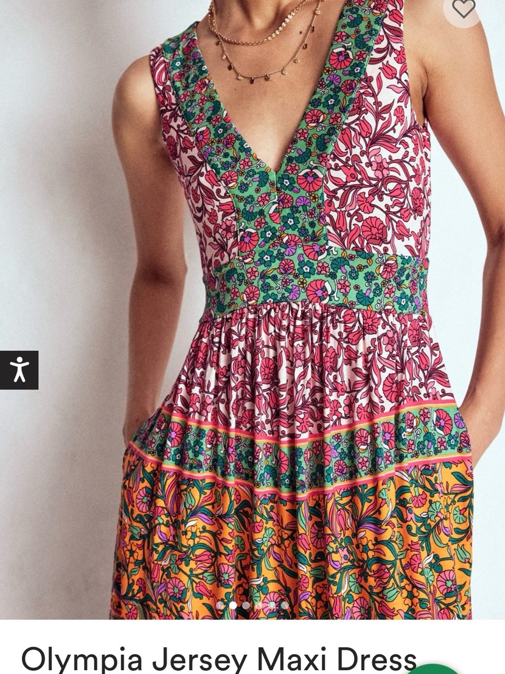 Women’s Boden Olympia Jersey Maxi Dress 10 R nwt - Picture 4 of 15